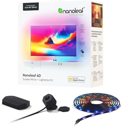 Nanoleaf 4D – TV Sync Camera and Smart Addressable Gradient Lightstrip Kit, Immersive TV LED Backlights, Bias Lighting for Home Theatre & Console Gaming (for TV and Monitors Up to 85″)
