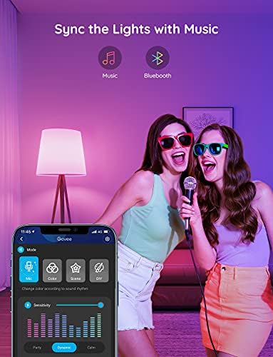 Govee Smart Light Bulbs, WiFi Bluetooth Color Changing Light Bulbs, Music Sync, 54 Dynamic Scenes, 16 Million DIY Colors RGB Light Bulbs, Work with Alexa, Google Assistant & Govee Home App, 4 Pack