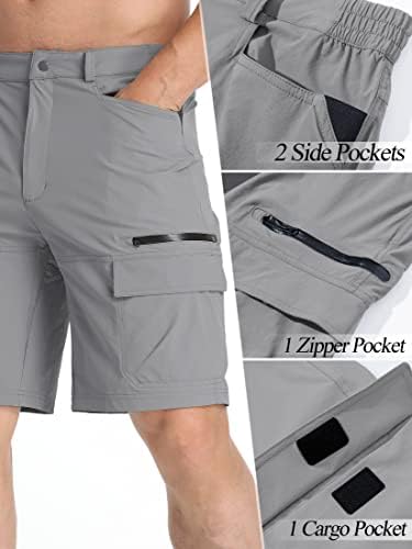 TACVASEN Men’s Summer Quick Dry Cargo Shorts Outdoor Casual Hiking Shorts