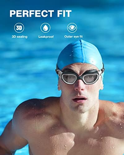 ZIONOR Swimming Goggles, G1 SE Clear Lens Swim Goggles Anti-fog for Adult Men Women