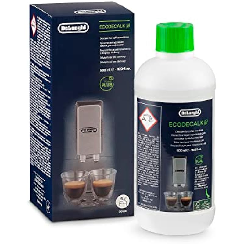 De’Longhi EcoDecalk Descaler, Eco-Friendly Universal Descaling Solution for Coffee & Espresso Machines, 16.90 oz (5 uses)