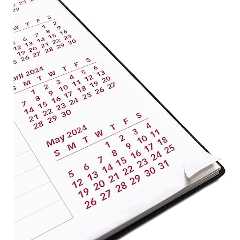 Brownline 2024 DuraFlex Monthly Planner, 14 Months, December 2023 to January 2025, Twin-Wire Binding, 8.875″ x 7.125″, Black (CB1200V.BLK-24)