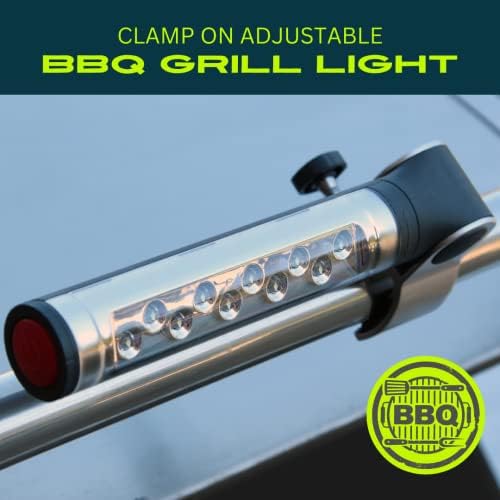 BBQ Grill Light- Battery Operated LED BBQ Light – Clamp Barbecue Grill Light – Grill Accessories – Cooking Light For Outdoor Grilling Charcoal Or Gas BBQ – LED Light – Smoker Accessories Camping Light