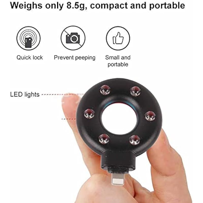 Hidden Camera Detector, Mini Camera Detector Pinhole Camera Lens Scanner Micro Camera Finder Pocket Sized Micro Device Detector for Travel Hotels Bathrooms (2)