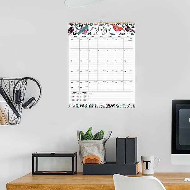 Cabbrix 2024 Year Monthly Wall Calendar, Runs from Now to December 2024, Wirebound, Vertical, 12 x 15 Inches, Thick Paper Perfect for Organizing Planning Study and Schedule in Home and School