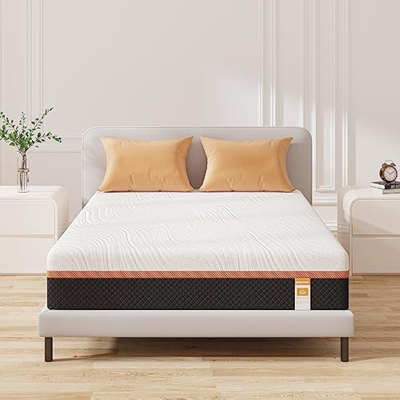 BedStory King Mattress 12 Inch Memory Foam Hybrid Pocket Spring Mattress, Firm Mattress with Strong Edge Support, Gel Bamboo Charcoal Infused Luxury Bed Mattress in a Box CertiPUR-US Foam 76×80 Inch