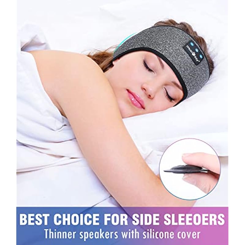 MUSICOZY Sleep Headphones Wireless Bluetooth 5.2 Sports Headband Headphones with HD Stereo Speakers Unique Gifts Cool Gadgets Perfect for Sleeping Workout Jogging Yoga Insomnia Air Travel Gifts