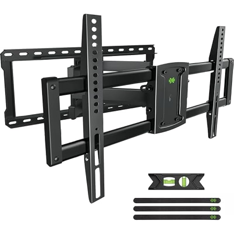 USX MOUNT Full Motion TV Wall Mount for 37″-90″ TVs, Pre-Assembled TV Mount Fits 24″ Wood Studs, Universal with Swivel and Tilt TV Bracket Up to VESA 600x400mm, 150lbs, with Wall Drilling Template