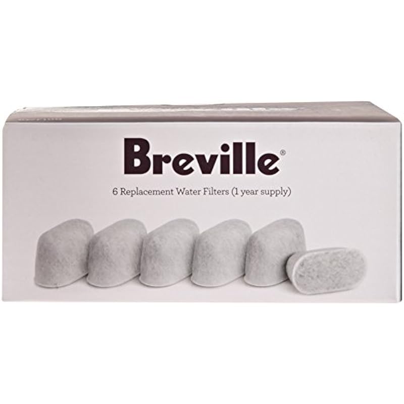 Breville Single Cup Brewer Replacement Charcoal Filters,White, 6 – BWF100