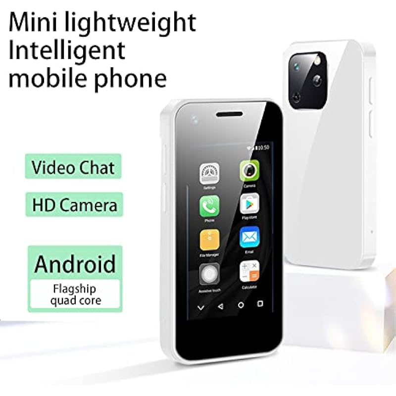 Super Small Mini Smartphone 3G Network 2.5 Inch Mini Phone The World’s Smallest Cell Phone Unlocked Kids Phone Pocket Cellphone (White)