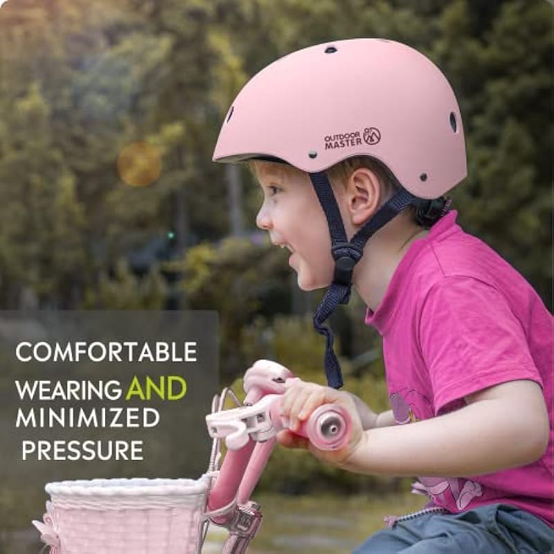 OutdoorMaster Kids Skateboard Cycling Helmet-Certified Adjustable Multi-Sports Helmet with Removable Liners for Skateboarding Skating Scooter