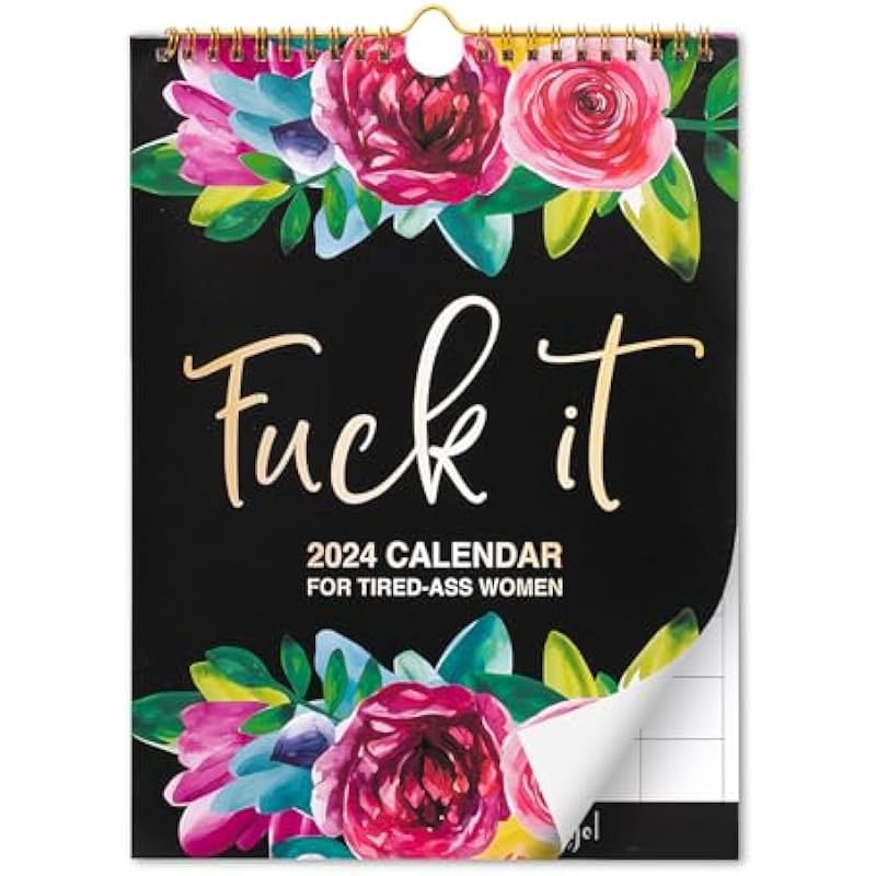 Wall Calendar 2024- January 2024 to December 2024,Calendar For Tired-Ass Women,Fu-ck it Calendar,Sweary Calendar 2024,2024 Calendar Month to View Planner for Family School Office