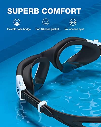 ZIONOR Swimming Goggles, G1 SE Clear Lens Swim Goggles Anti-fog for Adult Men Women