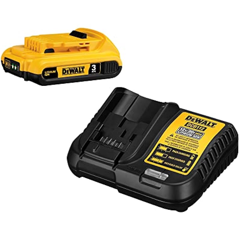 DEWALT 20V MAX Battery Pack with Charger, Multi, 3-Ah (DCB230C)