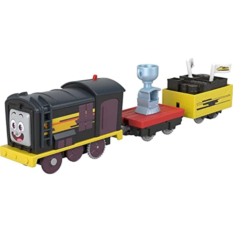 Thomas & Friends Deliver The Win Diesel Motorized Battery-Powered Toy Train Engine for Preschool Kids Ages 3 Years and Older, Multicolor