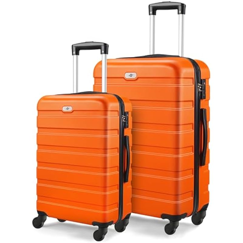 2 Piece Luggage Sets Piece Hard Shell Luggage Set with Spinner Wheels, TSA Lock, 20 24 28 inch Travel Suitcase Sets