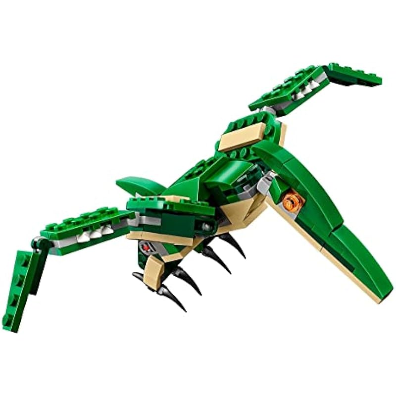 LEGO Creator 3 in 1 Mighty Dinosaur Toy, Transforms from T. rex to Triceratops to Pterodactyl Dinosaur Figures, Great Gift for 7-12 Year Old Boys & Girls, 31058