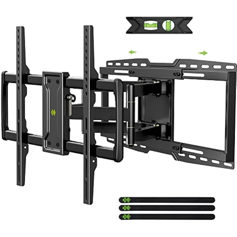 USX MOUNT Full Motion TV Wall Mount Bracket for Most 32-90 Inch TVs with Sliding Design for Centering, Holds up to 150lbs, Fits 16, 18, 24 inch Studs with Swivel Articulating Arms up to VESA 600x400mm