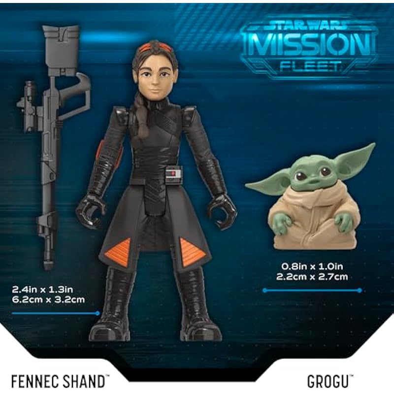 Star Wars Mission Fleet, 2.5-Inch Scale Mandalorian Action Figure Set with 6 Figures & 8 Accessories, Star Wars Toys for 4 Year Old Boys & Girls (Amazon Exclusive)