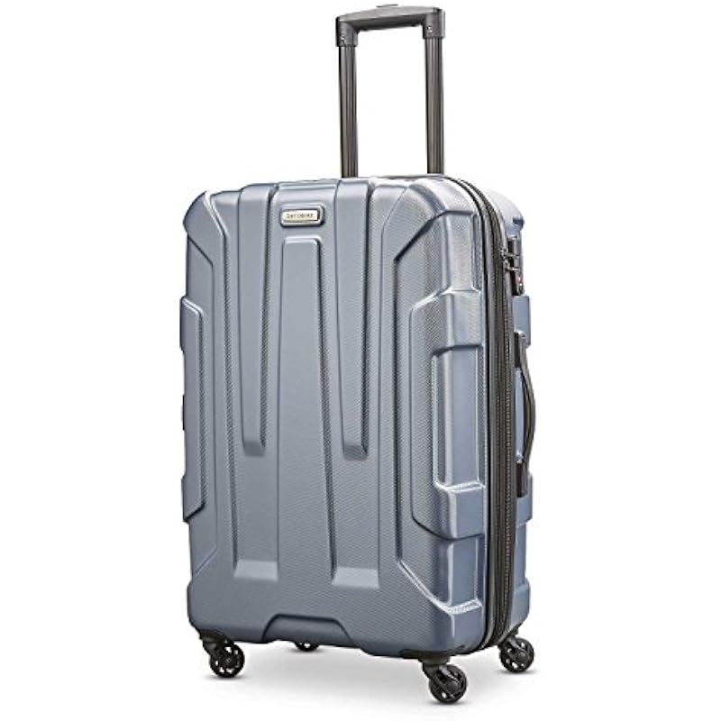 Samsonite Centric Hardside Expandable Luggage with Spinner Wheels, Blue Slate, Checked-Medium 24-Inch, Centric Hardside Expandable Luggage with Spinner Wheels