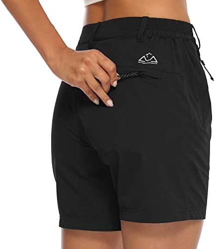 BGOWATU Women’s Hiking Golf Shorts Quick Dry Lightweight Cargo Outdoor Active Summer Shorts with Zipper Pockets