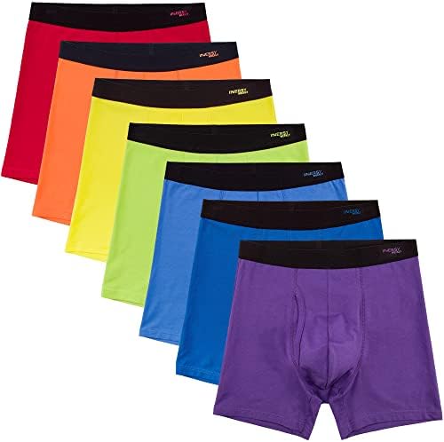 INNERSY Men’s Cotton Boxer Briefs Stretchy Underwear Multipack for a Week