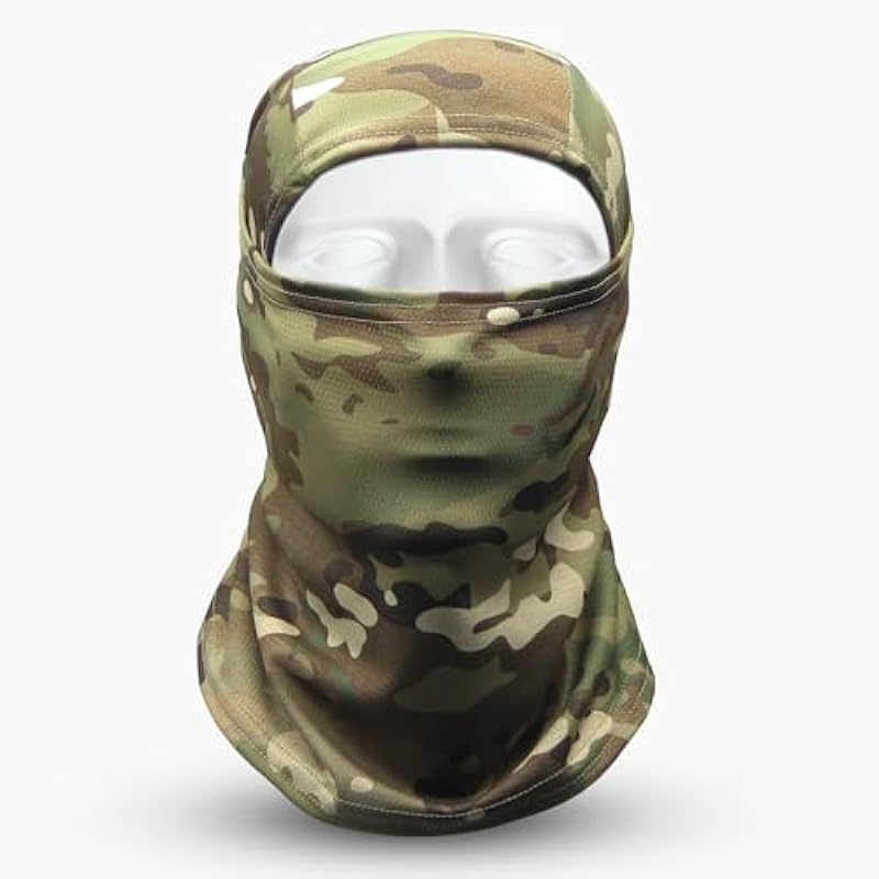 Camo Face Mask Bandana Balaclava Hood Headwear for Men Women Tactical Training Cycling Ski Wind-Resistant Hunting