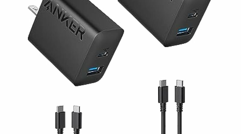 iPhone 15 Charger, Anker USB C Charger, 2-Pack 20W Dual Port USB Fast Wall Charger, USB C Charger Block for iPhone 15/15 Pro/15 Pro Max/iPad Pro/AirPods and More (2-Pack 5 ft USB-C Cable Included)