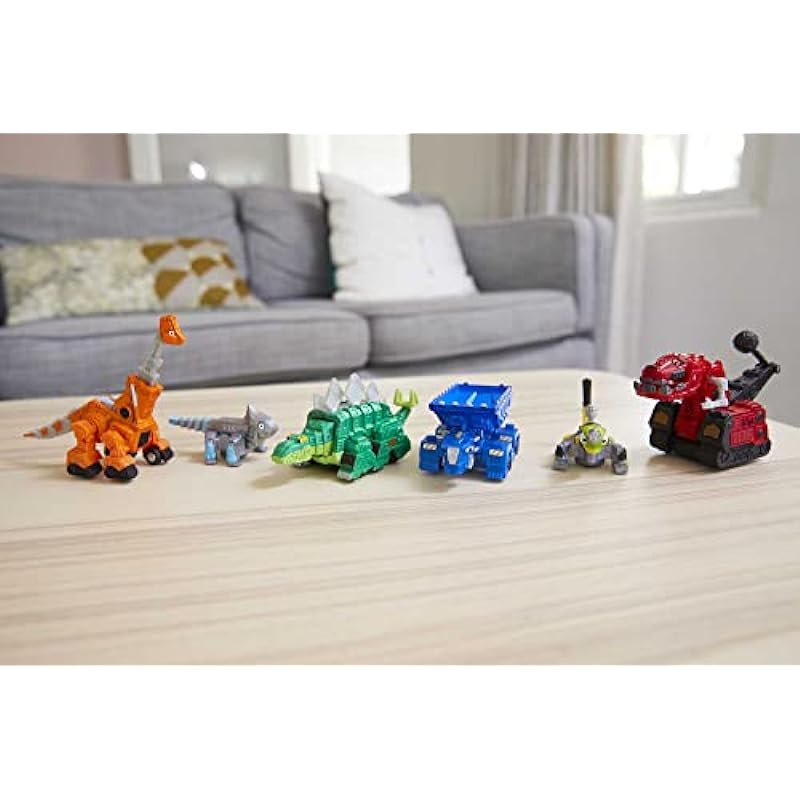 Dinotrux Multipack with 6 Character Toy Cars, Half Dinosaur & Half Construction Vehicle, Includes Ty Rux, Ton-Ton & Skya