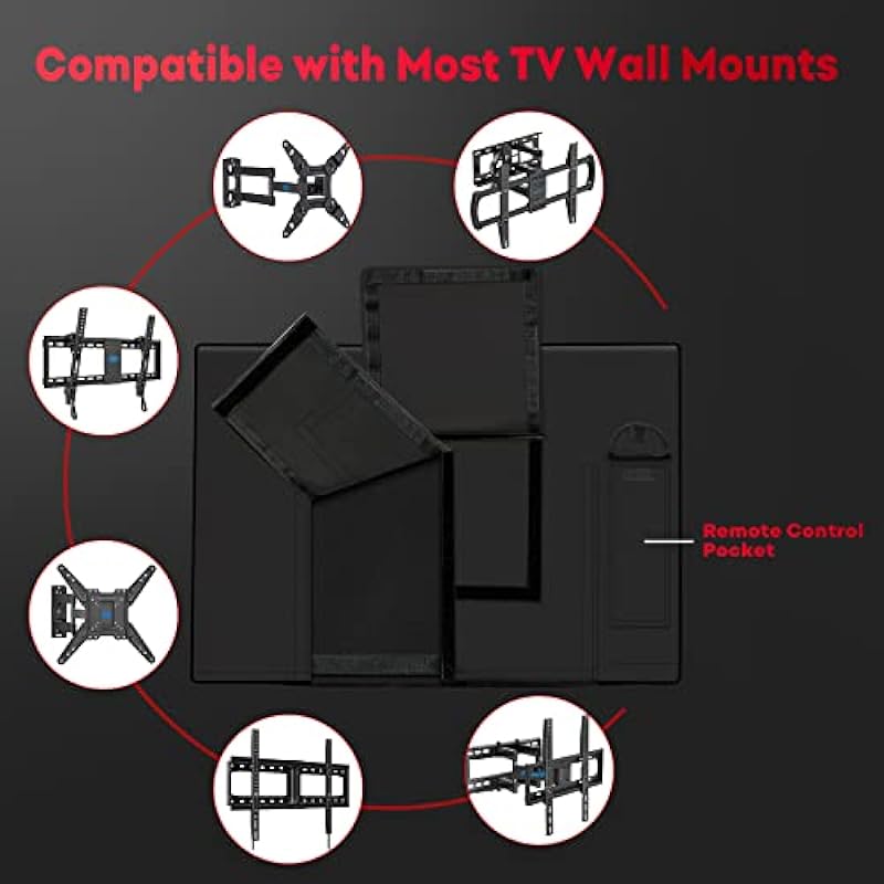 Zettum Outdoor TV Cover 43 Inch – 600D TV Cover Weatherproof & Waterproof for 40 to 43 Inch Outdoor TV, Heavy Duty TV Enclosure Protector for Outside Flat Screen TV
