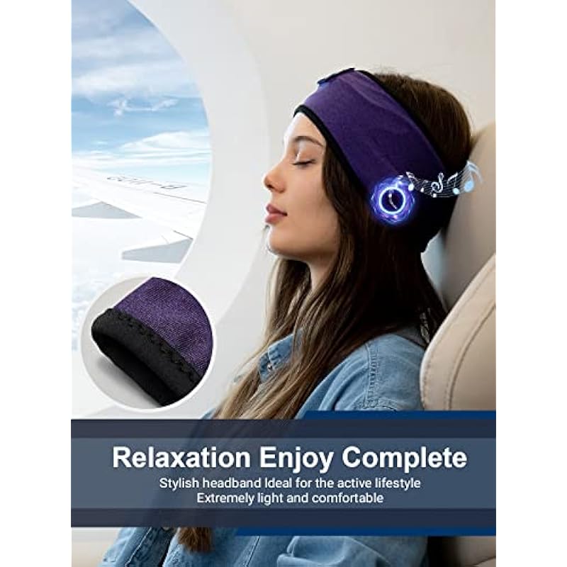 Lullaband Sleep Headphones Headband, Ultra-Long Play Time Sleeping Headphones with Built in HD Hi Fi Speakers, Perfect for Sleep, Workout, Yoga, Travel, Meditation