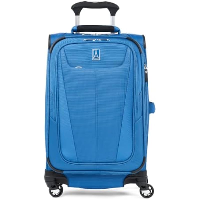 Travelpro Maxlite 5 Softside Expandable Luggage with 4 Spinner Wheels, Lightweight Suitcase, Men and Women, Azure Blue, Carry-on 21-Inch, Maxlite 5 Softside Expandable Spinner Wheel Luggage