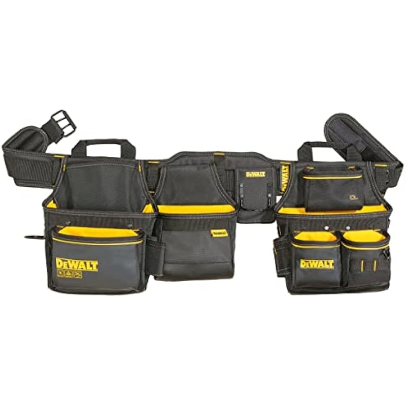 DEWALT Tool Rig Professional Tool Belt, 26 Pockets, Durable Design, Adjustable (DWST540601)