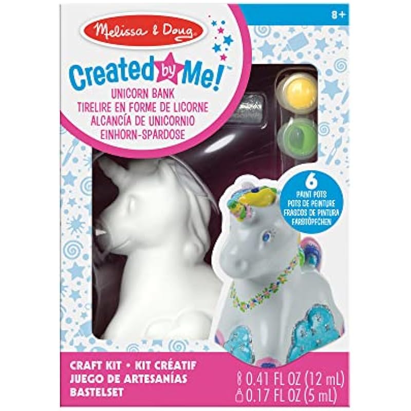 Melissa & Doug Created by Me – Unicorn Bank, Arts & Crafts , White