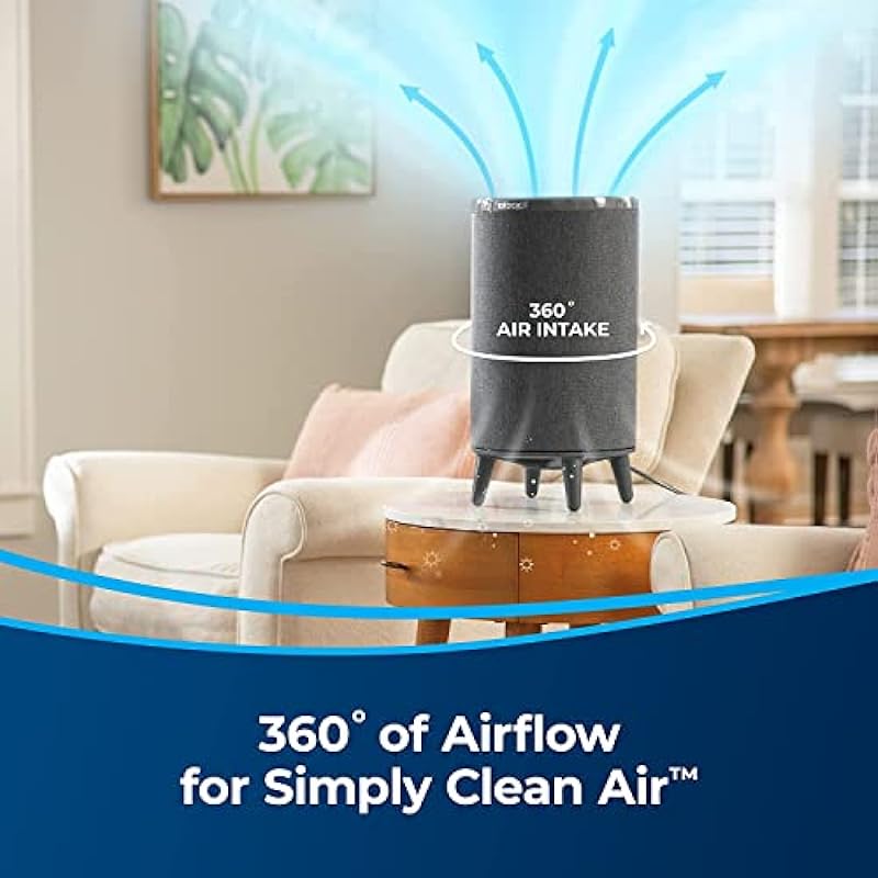 BISSELL – Air Purifier – MyAir+ – HEPA Filter for Small Room and Home, Quiet Air Cleaner for Allergens, Pets, Dust, Dander, Pollen, Smoke, Hair, Odours |3179B