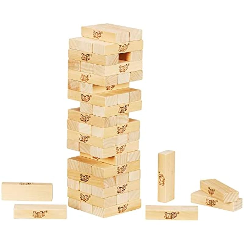 Jenga Game Wooden Blocks Stacking Tumbling Tower Kids Game Ages 6 and Up