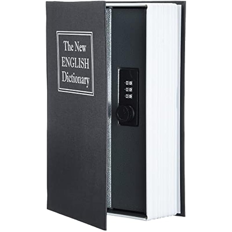 Amazon Basics Book Safe, Combination Lock, Black