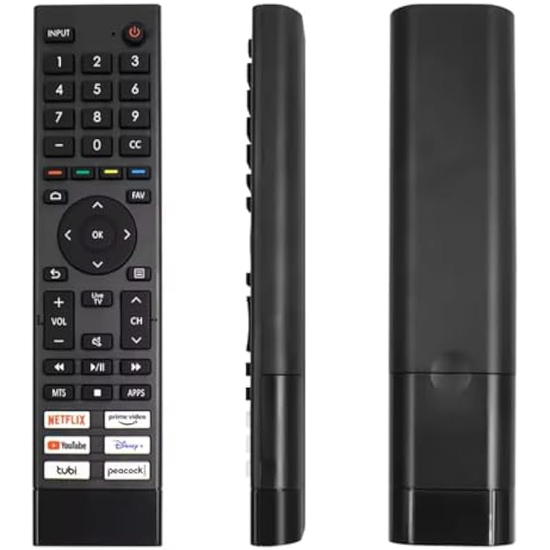 Upgraded ERF3J80H Replacement Smart TV Remote Fit for Hisense 4K UHD Android Smart TV 75A6G 70A6G 65A6G 60A6G 55A6G 50A6G 43A6G 55U68G 65U68G 55U6G 50U6G 65U6G 75U6G 50U68G 75U68