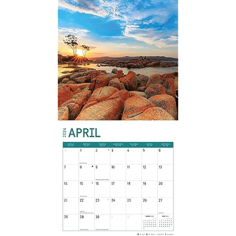 2024 World Travel Monthly Wall Calendar by Bright Day, 12 x 12 Inch