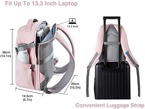 Camera Backpack, BAGSMART DSLR SLR Camera Bag Fit up to 13.3 inch Laptop, Water Resistant with Splash Cover