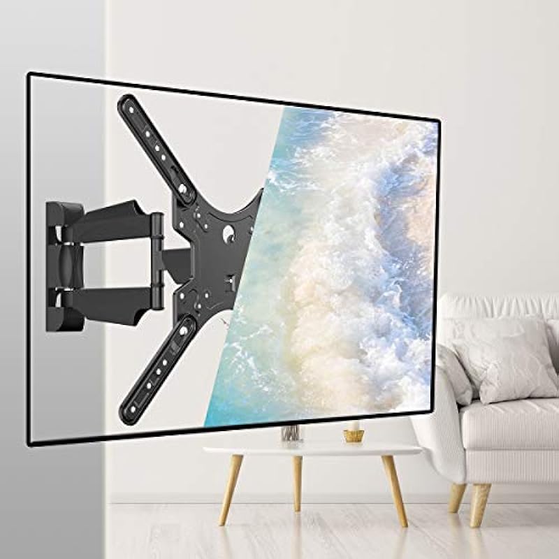 Suptek Adjustable TV Wall Mount Swivel and Tilt TV Arm Bracket for Most 32-55 inch LED, LCD Monitor and Plasma TVs up to 70lbs VESA up to 400x400mm (MAFD-L400)