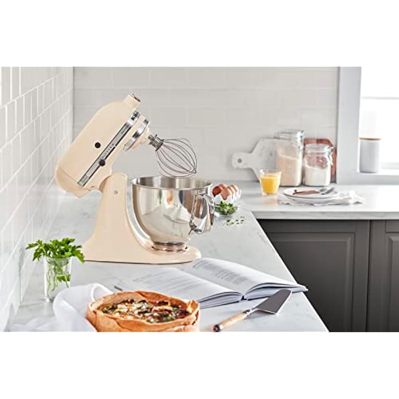 KitchenAid Artisan Series 5-Quart Tilt-Head Stand Mixer, Almond Cream, KSM150PSAC