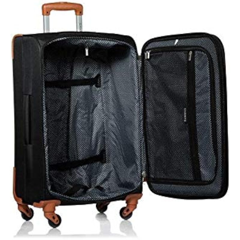 CHAMPS – ‘Classic Collection’ – 3 Piece SOFTSIDE Spinner Luggage Set (Black)