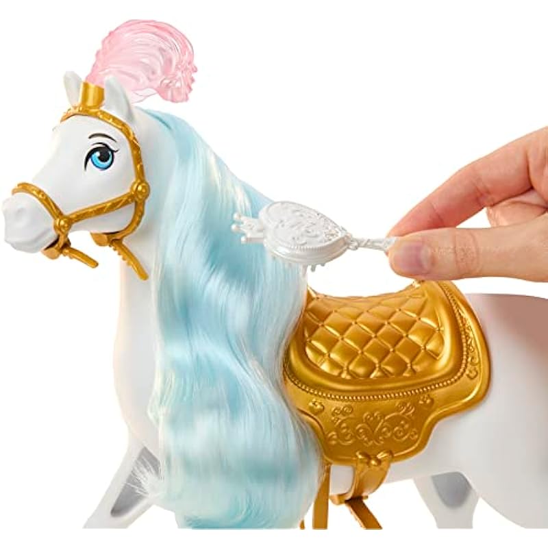 Mattel Disney Princess Toys, Cinderella Doll with Horse and Styling Accessories, Inspired by The Mattel Disney Movie (Amazon Exclusive)