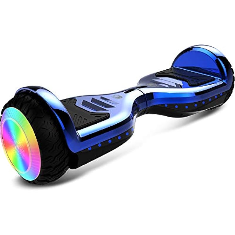 Gyrocopters PRO 6.0 All Terrain Hoverboard 6.5″ LED Wheels & Bright Lights, UL 2272 Safety Certified | Speed upto 15km, 250W Powerful Motor, Long Battery Life, No Fall Technology, Bluetooth Speaker