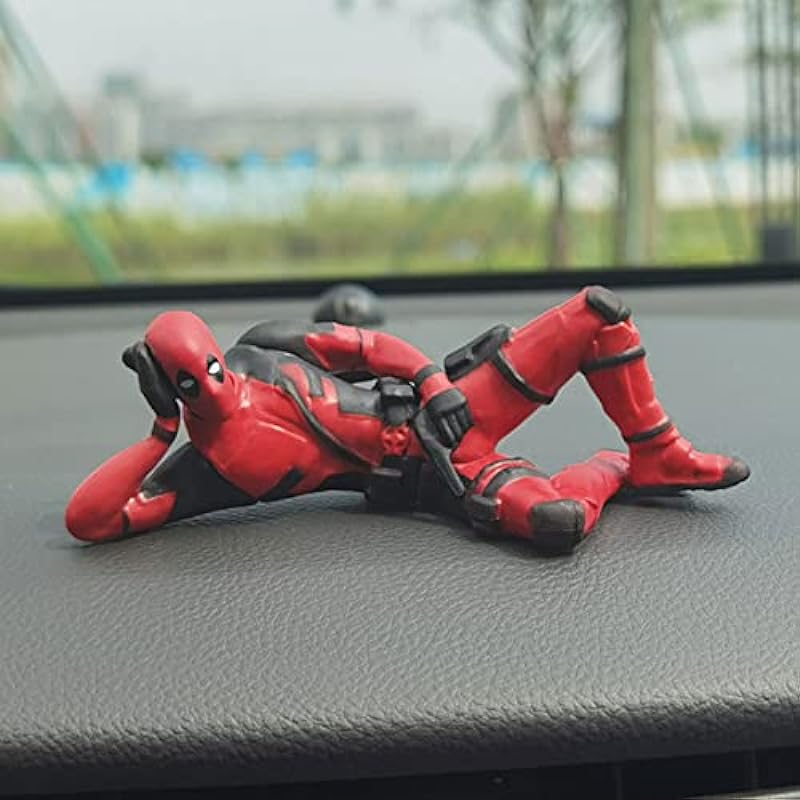 ZKTSRY Deadpool Car Accessories,Classics Anime Figures Model for Home, Car, Desk and Computer Decorations (Style 2)