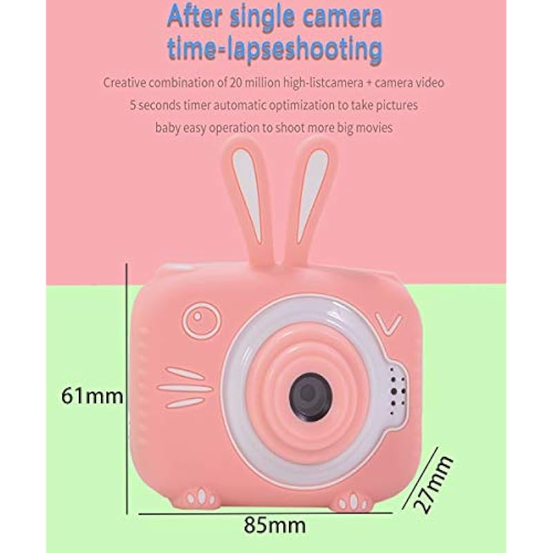 Kids Digital Camera, Kids Video Camera Recorder Shockproof Cameras HD 8 Mega Pixel 2 Inch IPS Screen Kids Mini Camera with 32GB SD for Girls Boys Gifts(Pink)