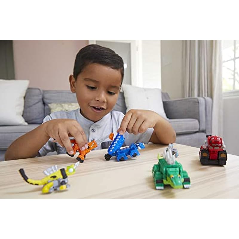 Dinotrux Multipack with 6 Character Toy Cars, Half Dinosaur & Half Construction Vehicle, Includes Ty Rux, Ton-Ton & Skya