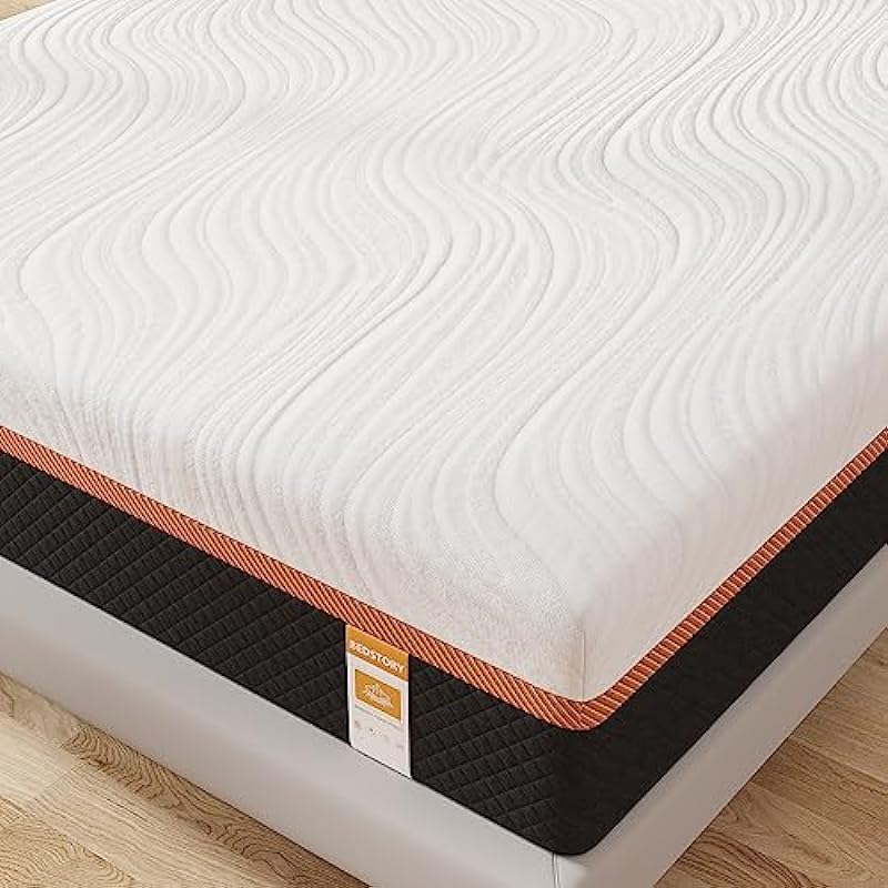 BedStory Twin Mattress 10 Inch, Memory Foam Hybrid Pocket Spring Mattress, Medium Firm Motion-isolation Single Mattress, Gel Infused Pressure Relief Supportive Mattress in a Box CertiPUR-US 38×74 Inch