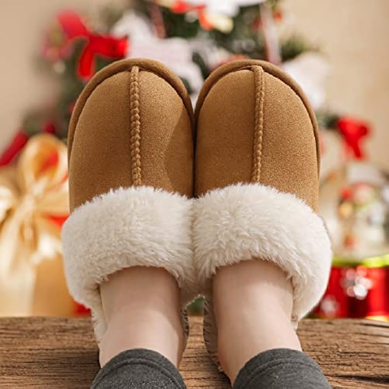 Litfun Women’s Fuzzy Memory Foam Slippers Fluffy Winter House Shoes Indoor and Outdoor